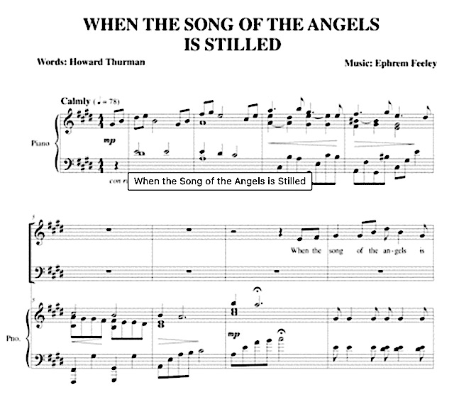 SONG SPOTLIGHT When the Song of the Angels Is Stilled
